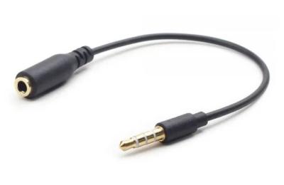 Аудіо-кабель Gembird CCA-419 mini-jack 3.5(тато)mini-jack 3.5(мама), 1,2m Black with Mic
