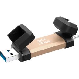 Зовнішній SSD диск Silicon Power DS72 (SP250GBUC3S72VPG) Gold 250GB