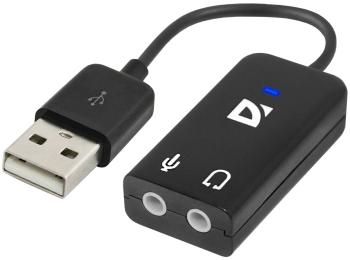 Перехідник Defender 63002 USB (тато) - 3.5mm mini jack (мама) Black