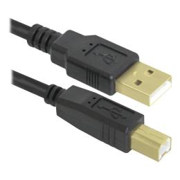 Дата-кабель Defender USB04-06PRO 1.8m USB(тато) - USB Type B(тато) Black