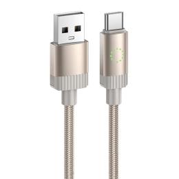 Дата-кабель Hoco X117 Star USB (тато) to Type-C (тато) (1m) Gold 3A
