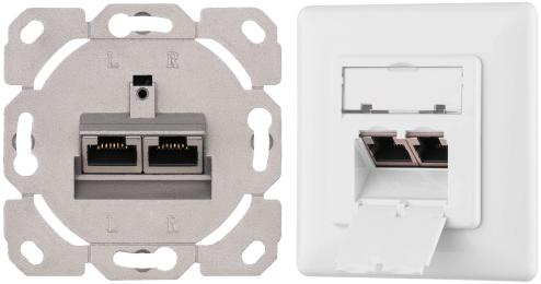 Розетка 2E CАТ 5e FTP 2xRJ45 8P8C White