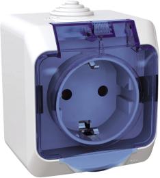 Розетка Schneider Electric CEDAR 2К + С IP44 White (WDE000543)