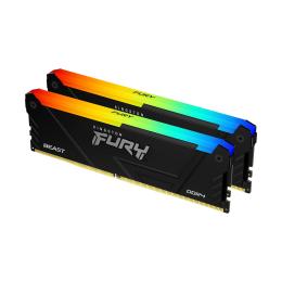 Оперативна память Kingston FURY 32GB (2x16GB) DDR4 3200 MHz CL16 Beast RGB XMP Black (KF432C16BB12AK2/32WP)