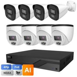 Комплект відеонагляду TVT Digital IP-Video Kit 8x4Mp (T/B) PoE