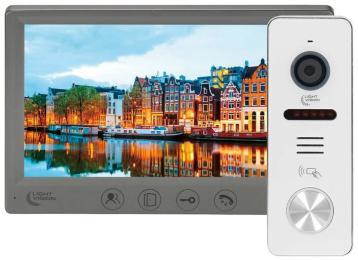Відеодомофон Light Vision 7 AMSTERDAM FHD + 2Mp Gray White