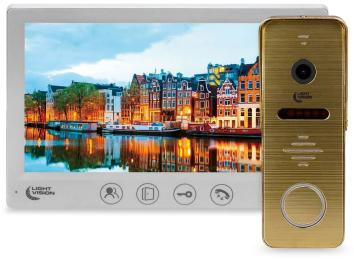 Відеодомофон Light Vision 7 AMSTERDAM FHD + RIO FHD White Gold