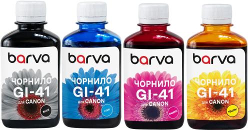 Комплект чорнил для принтера BARVA Canon Pixma G1420/G2420/G3420/G3460 (GI-41) 4x180 мл PGBK/C/M/Y (CGI41-180-MP)