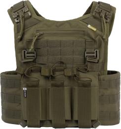 Плитоноска тактична з підсумками Vik-Tailor MOLLE Olive 78154801