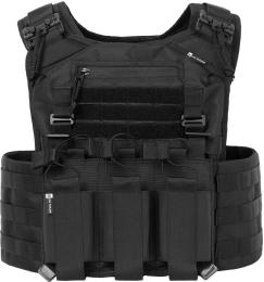 Плитоноска тактична з підсумками Vik-Tailor MOLLE Black 78154802