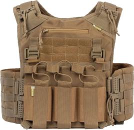Плитоноска тактична з підсумками Vik-Tailor MOLLE Coyote 78154805