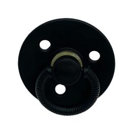 Дитяча пустушка латексна Mega Zayka MGZ-0525-2 Black кругла