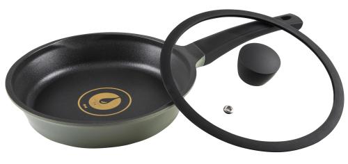 Сковорідка RINGEL Zitrone (RG-2108-24/OL) Olive 24см з кришкою