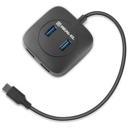 USB-хаб REAL-EL CQ-407 Black (EL123110011)