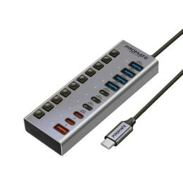 USB-хаб Promate gegahub-5g Gray на 10 портів