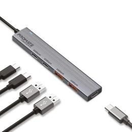 USB-хаб Promate litehub-pro Gray на 4 порти