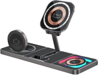 Бездротовий зарядний пристрій Promate AuraSlate-Trio Black