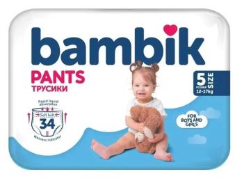 Підгузки Bambik (4823071652543) трусики 5 (12-17 кг) 34 шт