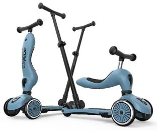 Самокат Scoot And Ride Highwaykick-1 Push and Go Gray Blue (SR-240527-STEEL)