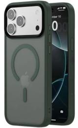 Чохол-накладка EpiK Metal Buttons with MagSafe Colorful для Apple iPhone 17 Pro Max (6.9) Dark Green
