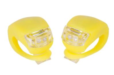 Велосипедна мигалка Velotrade BC-RL8001 Yellow біле + червоне світло LED 2 шт
