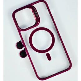 Чохол-накладка Infinity Stand Camera MagSafe для iPhone 14 Bordeaux