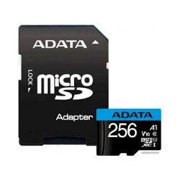 Карта памяті ADATA microSD 256GB Premier + SD Adapter Black
