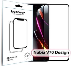 Захисне скло BeCover Glass для Nubia V70 Design Black (713455)