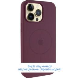 Чохол-накладка EpiK Silicone Case Full Protective (AA) V2 with MagSafe для Apple iPhone 16 (6.1) Plum