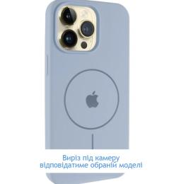 Чохол-накладка EpiK Silicone Case Full Protective (AA) V2 with MagSafe для Apple iPhone 16 (6.1) Lilac Blue