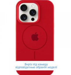 Чохол-накладка EpiK Silicone Case Full Protective (AA) V2 with MagSafe для Apple iPhone 16 Pro (6.3) Red