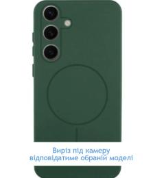 Чохол-накладка Lakshmi Silicone Cover Full Camera (AA) with MagFit для Samsung Galaxy S25 Edge Dark Green