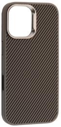 Чохол-накладка Infinity KEVLAR STYLE MagSafe для iPhone 17 Gray