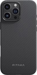 Чохол-накладка Pitaka Military-Grade Protective Case Twill 600D для iPhone 16 Pro Max Black Gray (KI1601PMPA)