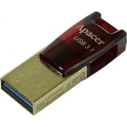 Флеш память Apacer 32GB USB 3.1 AH180 Type-C Dual Red (AP32GAH180R-1)