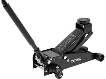 Домкрат YATO YT-17214 гідравлічний підкатний навантаження- 3 т, межі підйому- 130- 465 мм 1