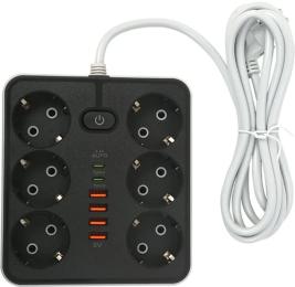 Мережевий фільтр XoKo XK-SP-6-4-2-BK