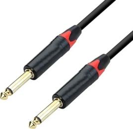 Аудіо-кабель ABCCABLS MA024L1 jack 6.3mm (тато)  -  jack 6.3 (тато) 1 m Black