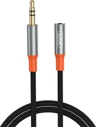 Аудіо-кабель XO NB-R269A mini-jack 3.5mm (мама)  -  mini-jack 3.5mm (тато) 1 m Black