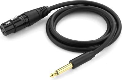 Аудіо-кабель Ugreen AV131 jack 6.35 mm (тато) to XLR (мама) 2 m Black (20719)