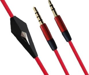 Аудіо-кабель Infinity mini-jack 3.5mm TRRS (тато)  -  mini-jack 3.5mm TRS (тато) 1.2 m Red (B00666)