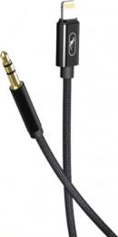 Аудіо-кабель SkyDolphin SR26 mini-jack 3.5 mm (тато)  -  Lightning (тато) 1 m Black (SDAUX-000069)