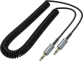 Аудіо-кабель Hoco UPA31 mini-jack 3.5mm (тато)  -  mini-jack 3.5mm (тато) Black
