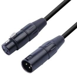 Кабель для мікрофона ABCCABLS MA009L1 XLR-XLR black 1m Black