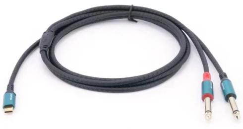 Кабель для мікрофона ABCCABLS MA711L3 USB-C-2xJackMono 3m