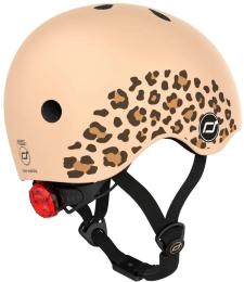 Шолом Scoot&amp;Ride 45-51см , леопард, з ліхтариком (SR-181206-LEOPARD)