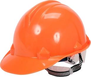 Каска для захисту голови Vorel оранжева з матеріалу HDPE 30/120