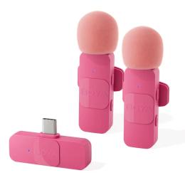 Мікрофон BOYA BY-V2 Pink 2шт Type-C