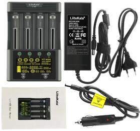 Зарядний пристрій для акумуляторів AA, AAA LiitoKala Lii-600 EU + автомобільний кабель