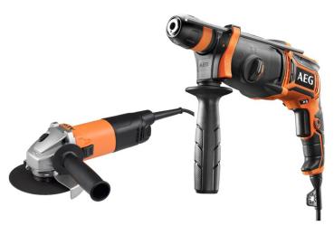 Перфоратор AEG KH24IE + кутова шліфмашинка AEG WS8-115S (JP240B2C)